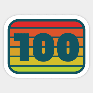 100 Mile Trail and Ultra Running Retro Sticker